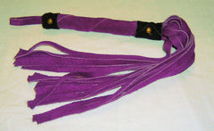 Wide Lash Leather or Suede Flogger