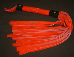 Wide Lash Leather or Suede Flogger