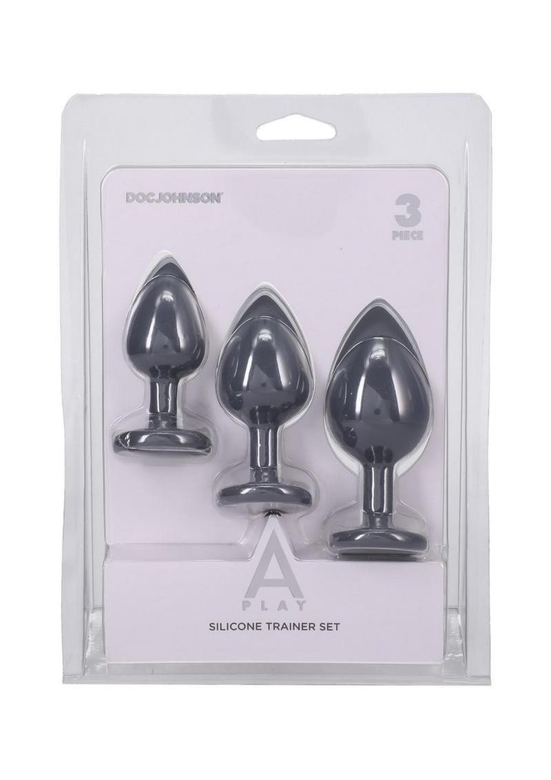 A-Play Silicone Anal Trainer - Gray/Grey - Set