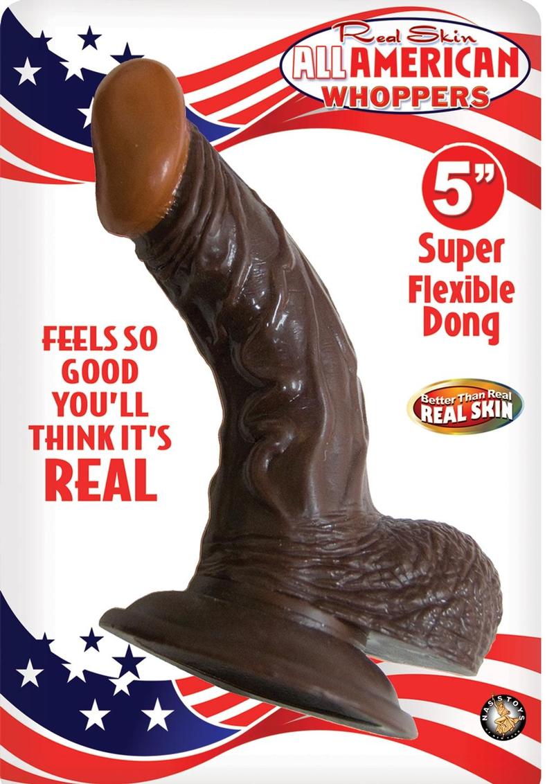 All American Whoppers Dildo with Balls - Chocolate - 5in