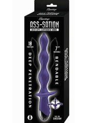 Ass-Sation Deep Dive Contoured Wand Rechargeable Silicone Anal Probe - Purple