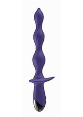 Ass-Sation Deep Dive Contoured Wand Rechargeable Silicone Anal Probe - Purple