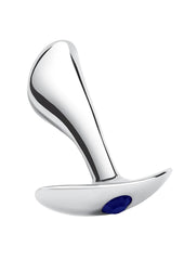 Blue Line Bling Prostate Massager Plug 2.5in - Stainless