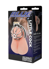 Blue Line Little Cock Chastity Cage - Stainless - Steel