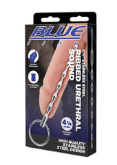 Blue Line Ribbed Urethral Sound 4.25in - Stainless - Steel