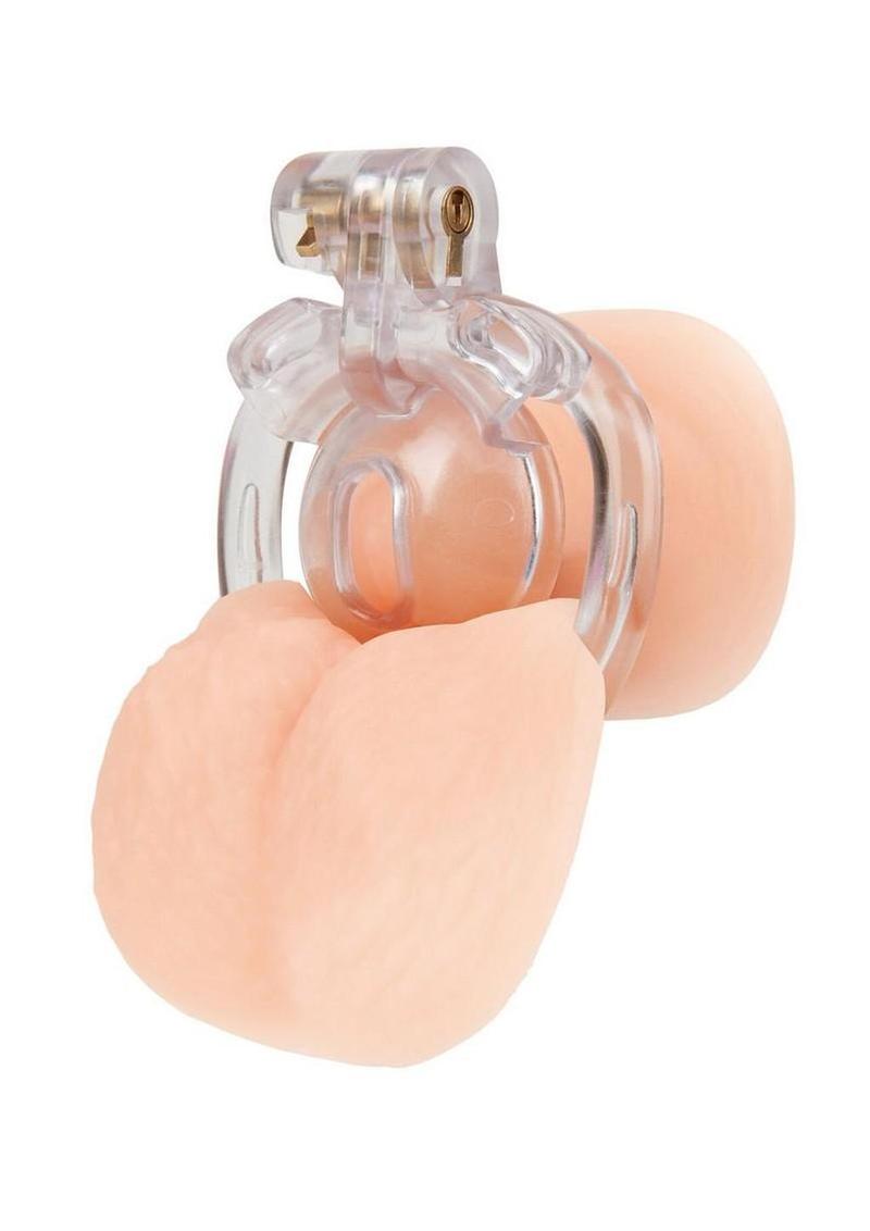 Blueline Acrylic See Thru Mini Cock Micro Chastity Cage - Clear