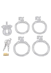 durable transparent male chastity device perfect for bdsm and fetish sessions