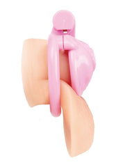 pussy shaped chastity cage for sissy training crafted from body safe materials for comfortable long wear