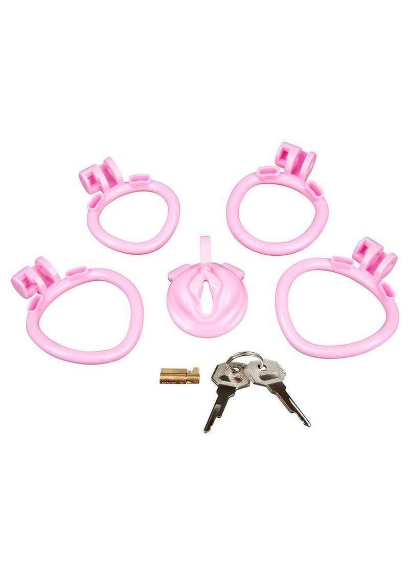 blueline mini chastity cage designed for humiliation fetish and submissive bdsm restraint exploration