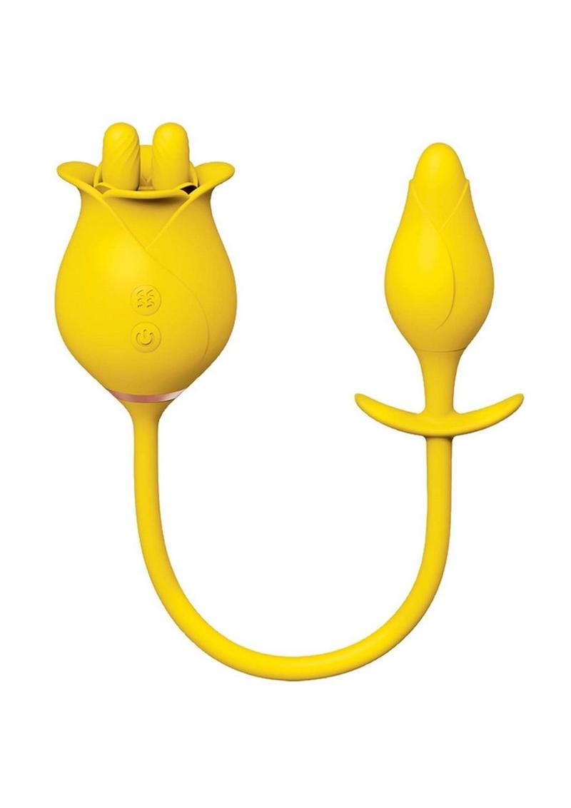 Clit-Tastic Tulip Finger Massager and Pleasure Plug - Yellow - Set
