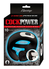Cockpower Scrotum Hugger Rechargeable Silicone Cock Ring - Black
