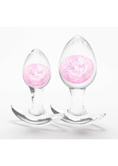Cosmic Glams Silicone Anal Plug Kit - Pink - 2pc/Set
