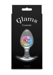 Fantasy anal toy crafted in silicone with colorful glass marble accent for dazzling play