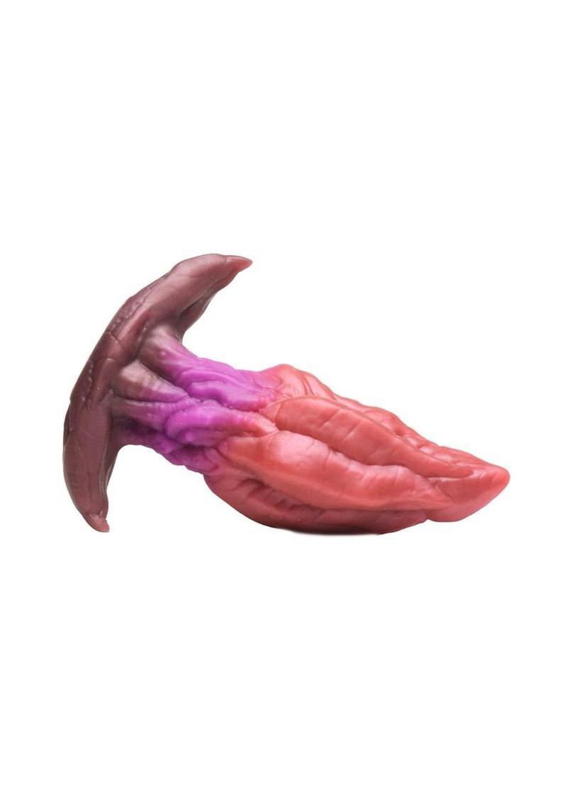 Flexible silicone anal toy with ergonomic base for secure wear and enjoyment
