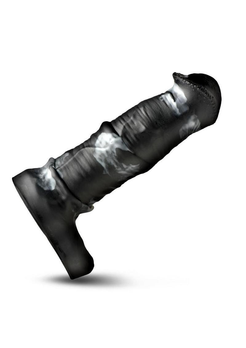 Creature Cocks Stallion XL Silicone Penis Extension - Black/Gray/Grey - XLarge