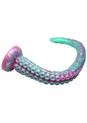 Fantasy sex toy harness with curved tentacle design