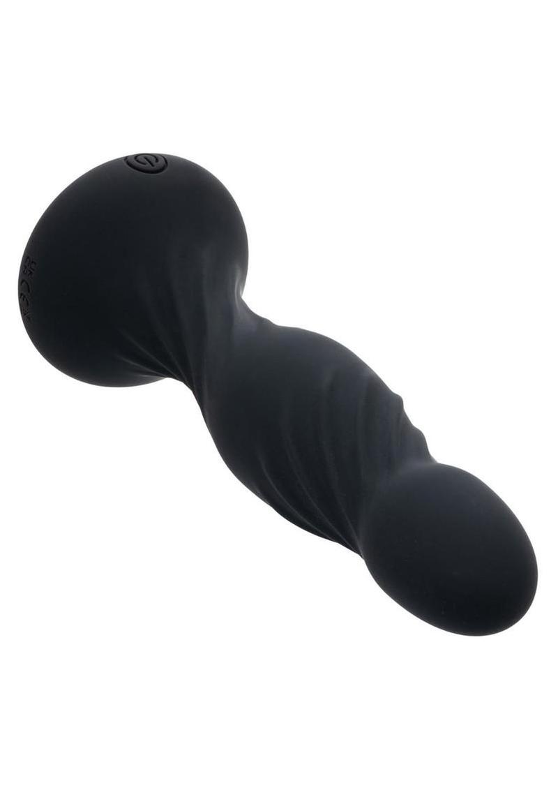 Deep Stud Rechargeable Silicone Reverberating Probe - Black