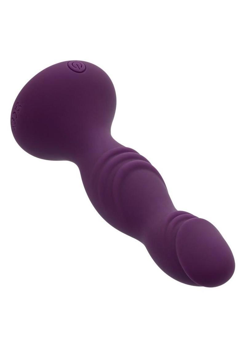 Waterproof silicone toy with textured surface designed for adventurous play and powerful vibrations
