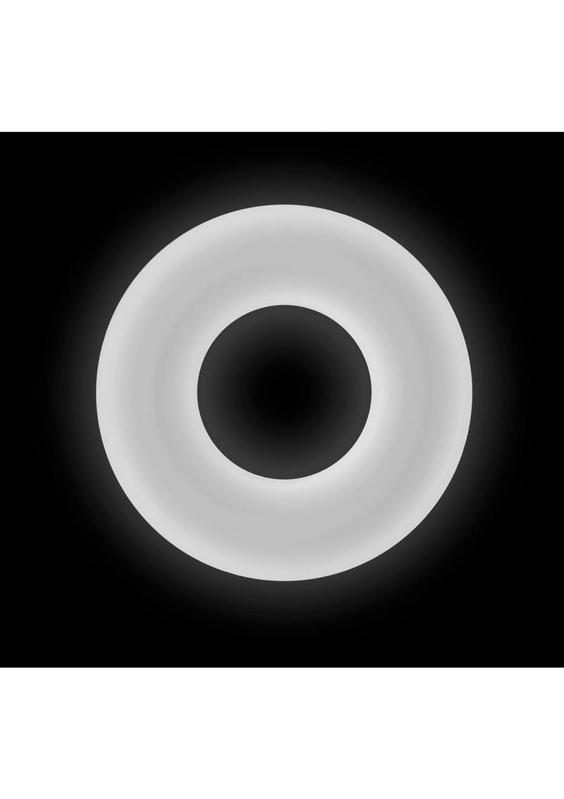 Firefly Bubble Ring Glow In The Dark Cock Ring - Glow In The Dark/White - Large