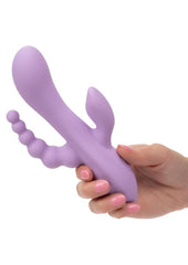 Flex Bend and Hold Triple Rumbler Rechargeable Silicone Female Vibrator