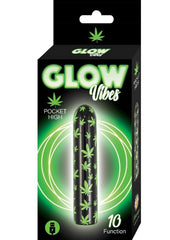 Glow Vibes Pocket High Rechargeable Glow In The Dark Bullet - Black/Glow In The Dark/Green