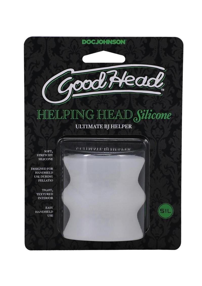 Goodhead Helping Head Silicone Stroker - Frost/White