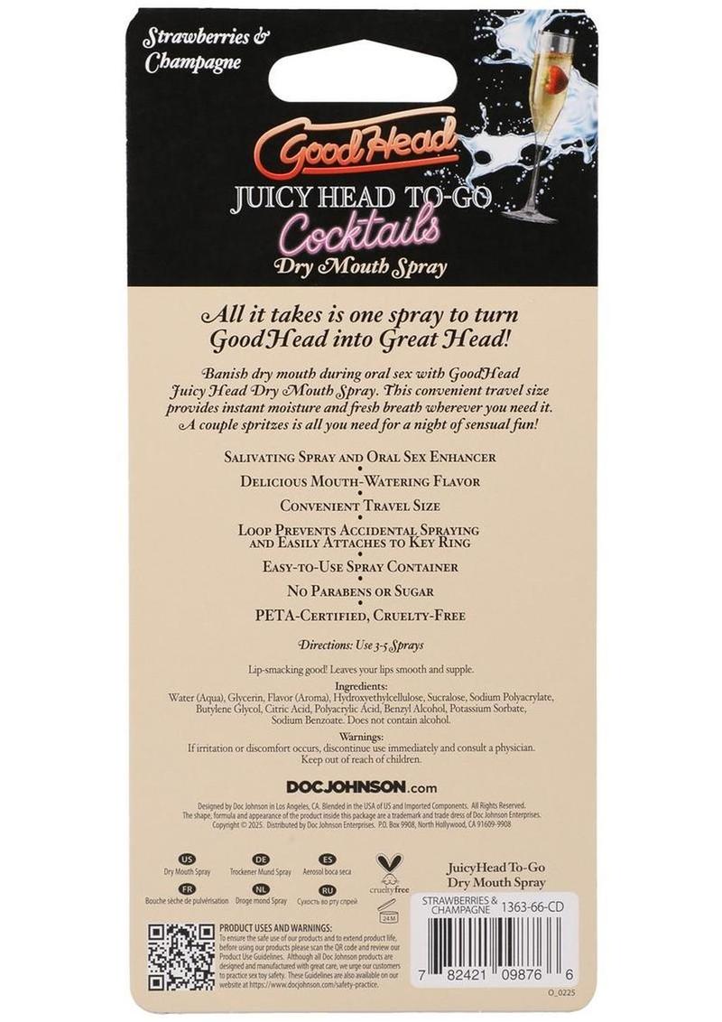 Flavored oral play spray offering luxurious strawberry champagne taste for sensual encounters