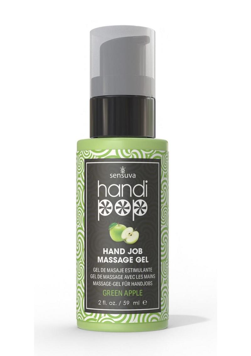 Handipop Edible Hand Job Massage Gel - Green Apple - 2oz