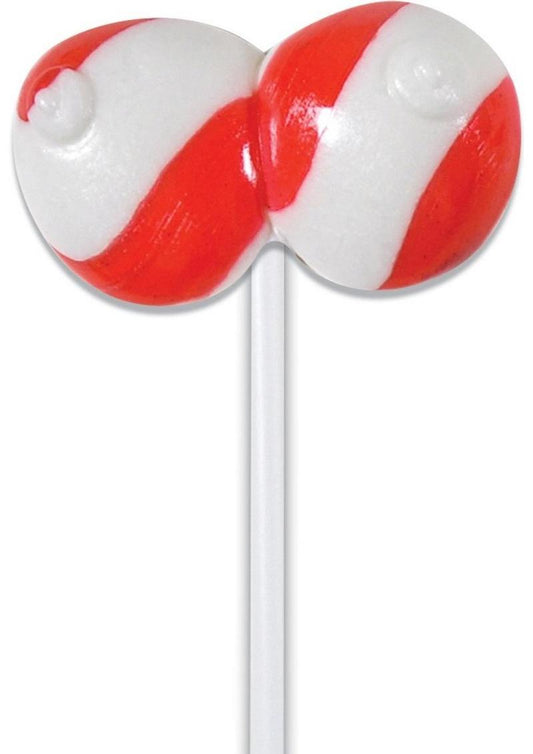 boob shaped peppermint candy pop