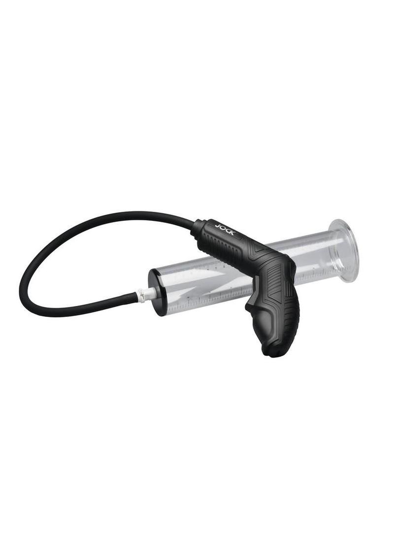Black and silver Penis pump for male masturbator