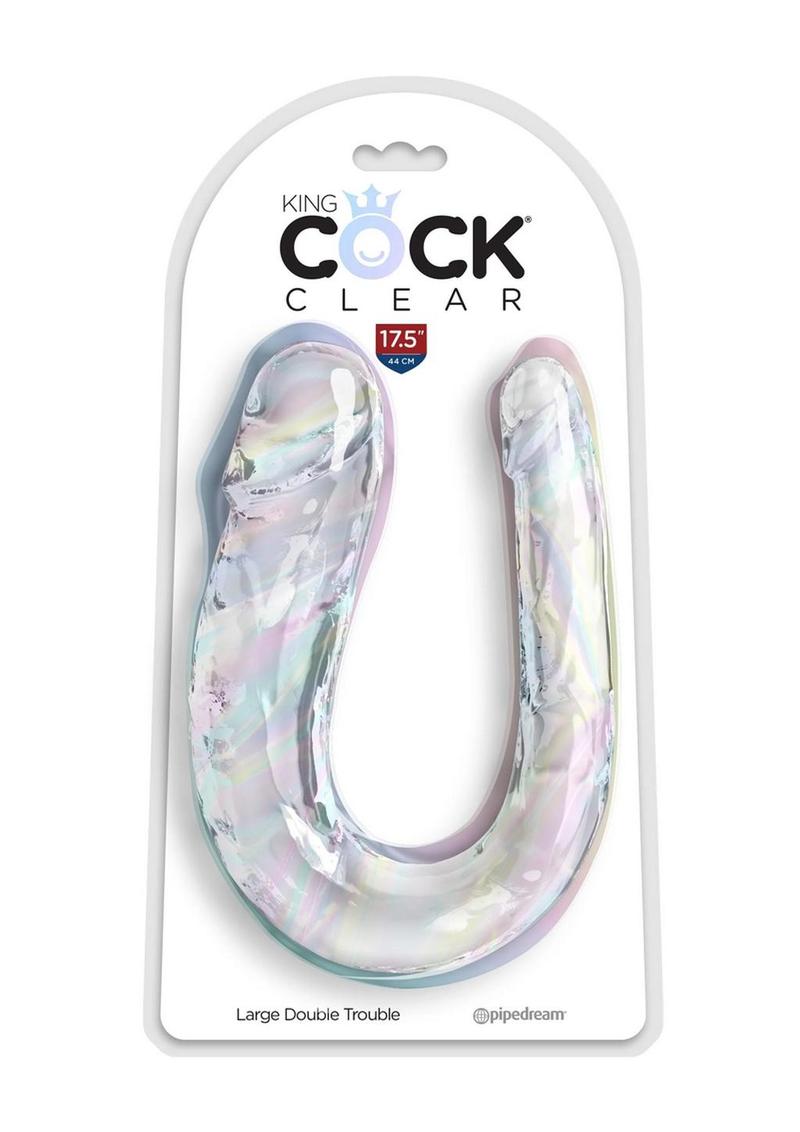 King Cock Clear Double Trouble - Clear - Large