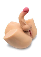 Realistic pussy and ass male masturbator dual openings lifelike texture durable TPE safe easy to clean non porous material for hygiene