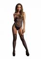 Le Desir Strapless Crotchless Teddy with Stocking