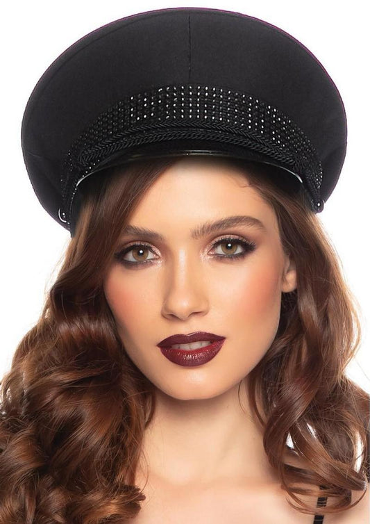 Leg Avenue Deluxe Officer Hat - Black Halloween