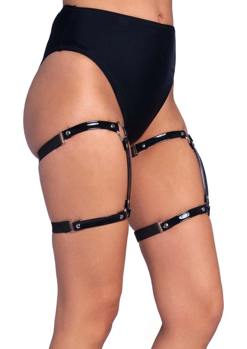 Womens Garters in Black Plus Size BBW
