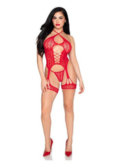 sexy heart mesh lingerie set including halter cami garter and g string perfect for special nights