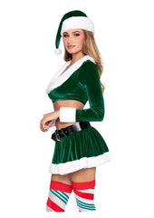 holiday lingerie set with santa hat belt and faux fur accents perfect for sexy christmas gift for her