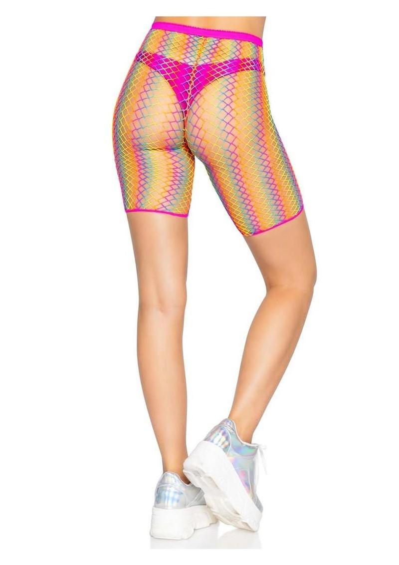 Sexy Unisex gay Pride Fish Net Shorts