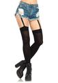 Adult bedroom thigh highs with attached garter straps