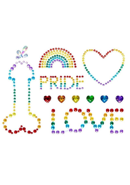 Leg Avenue Pride Body Jewels Sticker - Multicolor Gay Pride