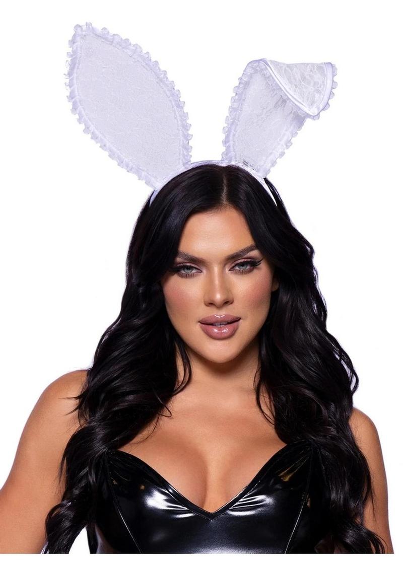 sexy bunny ears lingerie accessory black