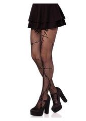 Black stitched net tights Leg Avenue female sex toy outfit
