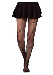 Fetish wear lingerie hosiery Leg Avenue stitched up net tights