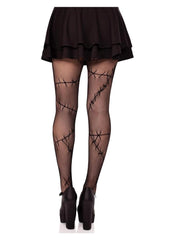 Leg Avenue stitched net tights female sex toy inspired fashion