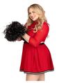 Plus size 3-piece cheerleader costume for bedroom play