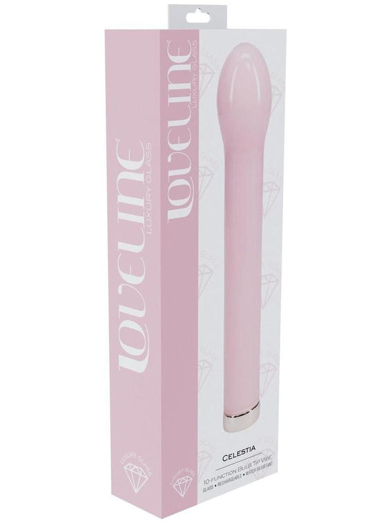 Womens Rechargeable Glass Vibrator - Pink