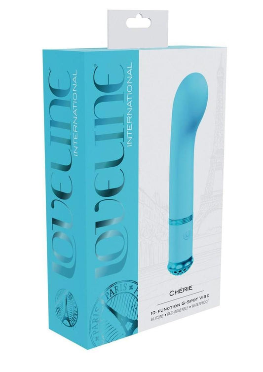 Loveline Cherie 10 Function G-Spot Silicone Rechargeable Vibrator - Blue