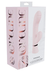 Loveline Mystique 10 Function Rechargeable Silicone Ribbed Rabbit - Pink