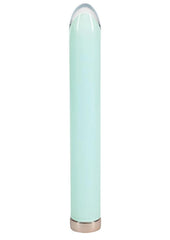 Loveline Sparkle Rechargeable 10 Function Glass Vibrator - Green - 6.3in