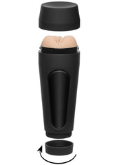 adjustable squeeze male masturbator with removable sleeve lifelike feel and discreet protective case for travel